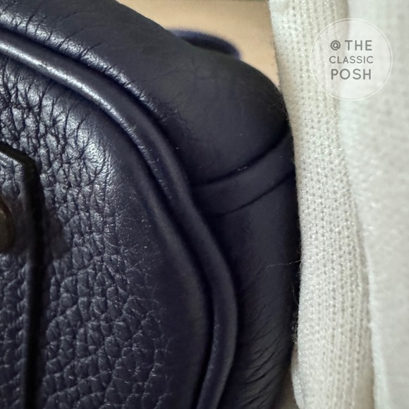 EUC Hermes Birkin 30 Epsom Blue Nuit Gold HW Tote Bag C Stamp 2018 - Picture 12 of 14